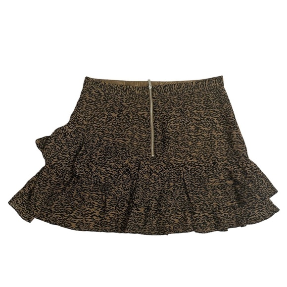 Ted Baker London Skirt Asymmetric Ruffle Brown Dainty Size UK 4 12 Large New - Picture 4 of 8
